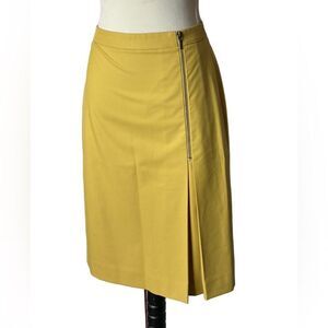 Nordstrom’s Classiques Entier “Notion Weave” Butter Yellow Lined Skirt (Size:2)